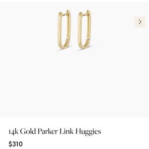Gorjana 14K Solid Gold Parker Link Huggies